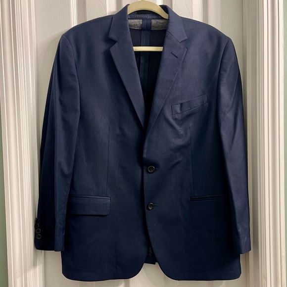Men’s Navy Sports Coat Blazer with Lining Removed for Rush Fraternity 42S - Picture 1 of 6